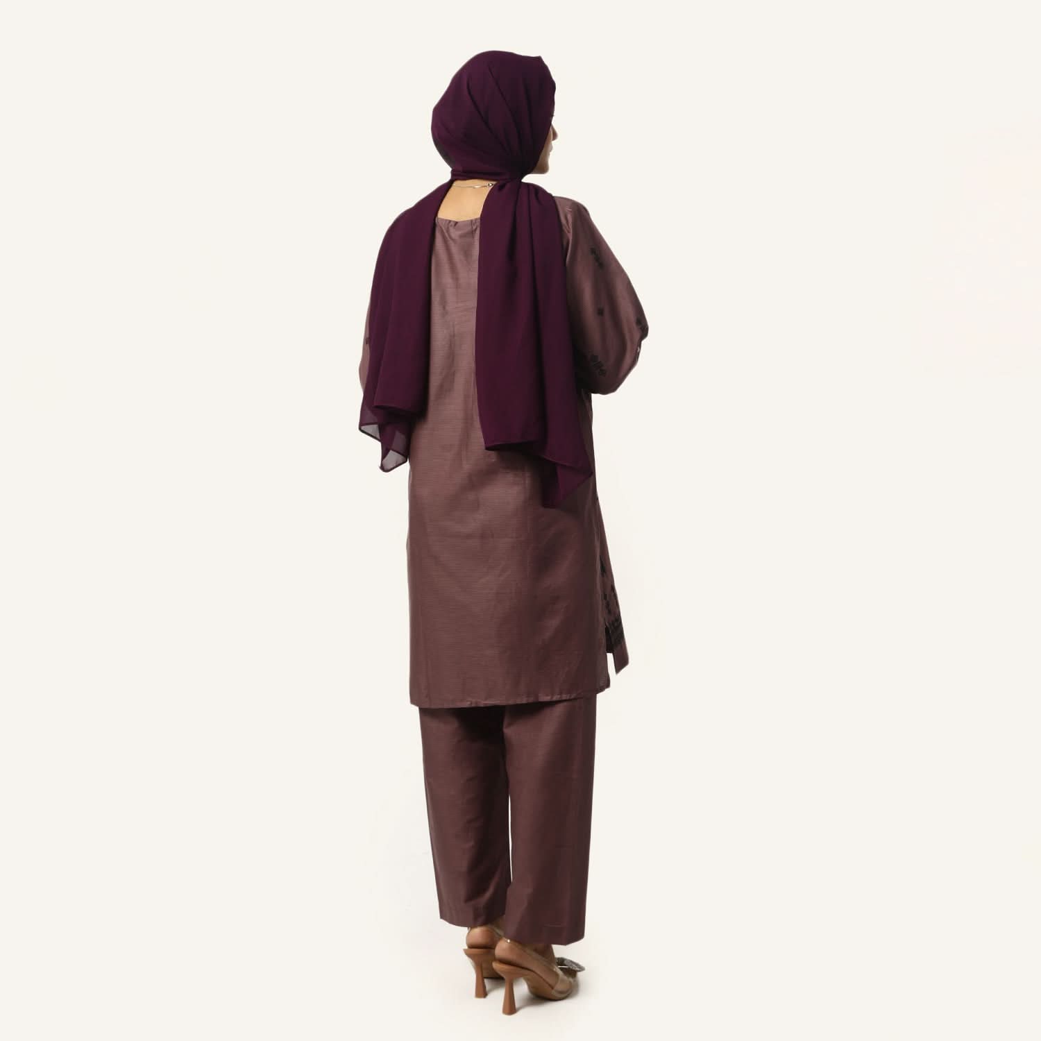 Women's Cotton Embroidered 2Pcs Suit - Purple, Women Shalwar Suits, Chase Value, Chase Value