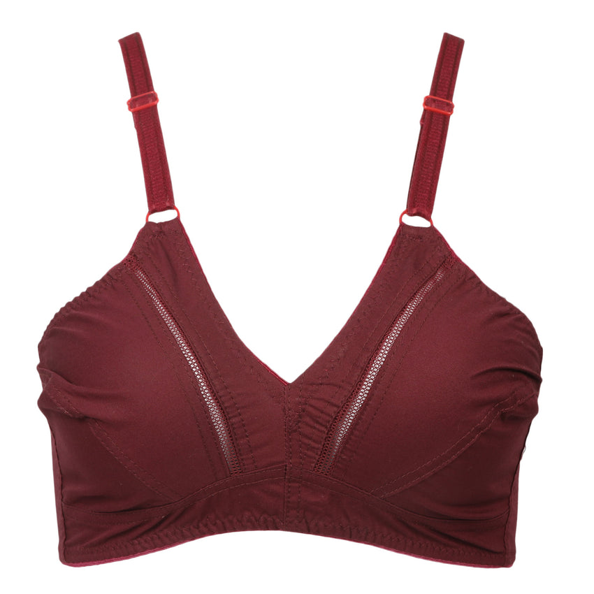 Women's Cotton Bra Plain - Maroon