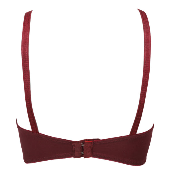 Women's Cotton Bra Plain - Maroon