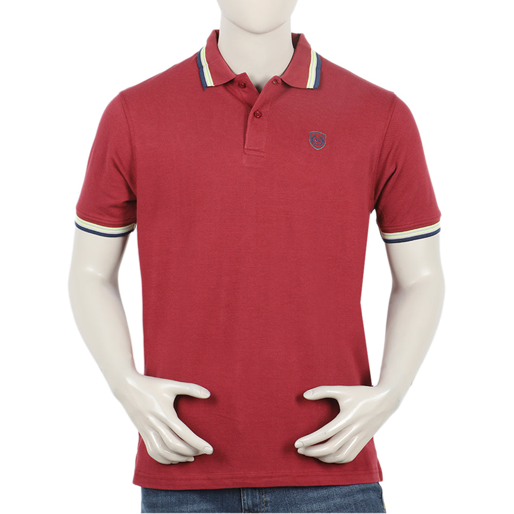Eminent Men's Polo Half Sleeves Tea Shirt - Dark Red, Men's T-Shirts & Polos, Eminent, Chase Value