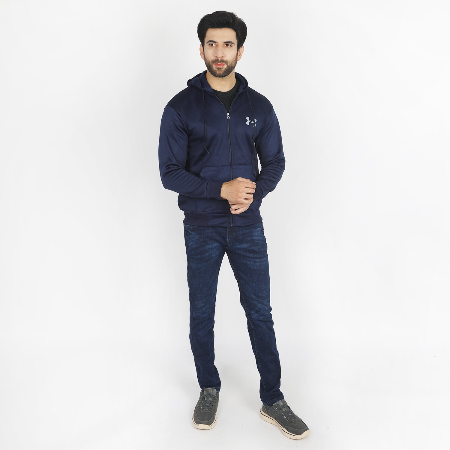 Men's Full Sleeves Jacket - Navy Blue, Men's Jackets & Hoodies, Chase Value, Chase Value
