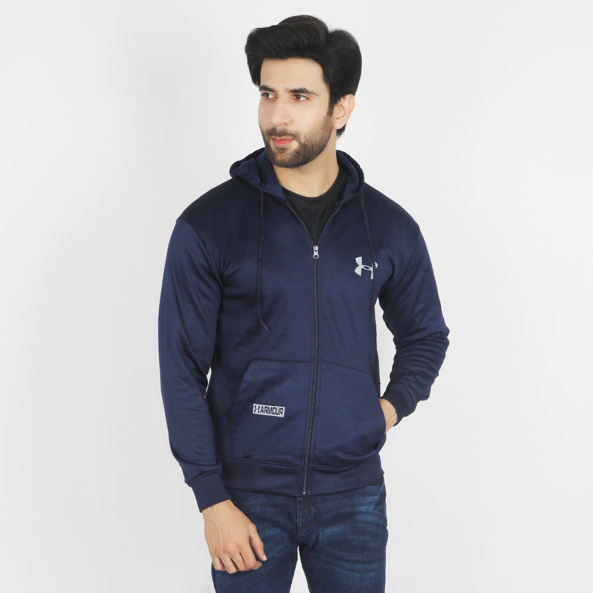 Men's Full Sleeves Jacket - Navy Blue