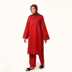 Women's Fancy 2Pcs Suit - Red