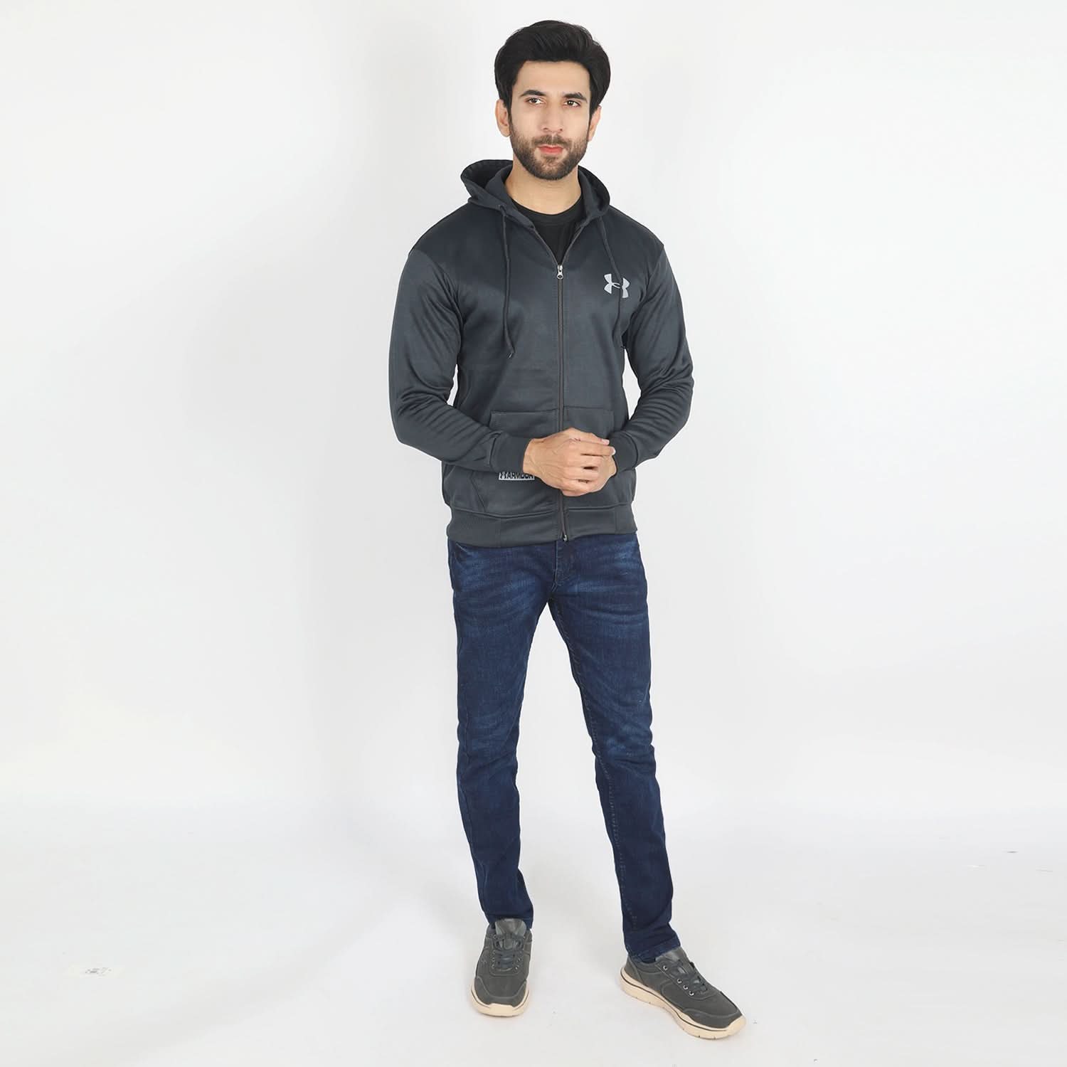 Men's Full Sleeves Jacket - Dark Grey, Men's Jackets & Hoodies, Chase Value, Chase Value