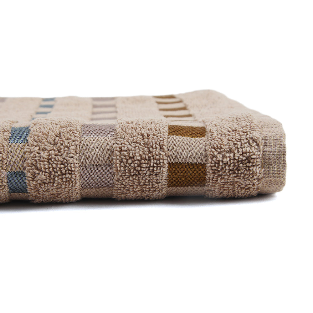 Dots Jacquard Face Towel - Brown, Face Towels, Chase Value, Chase Value