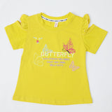 Girls Half Sleeves T-Shirt - Yellow, Girls T-Shirts, Chase Value, Chase Value