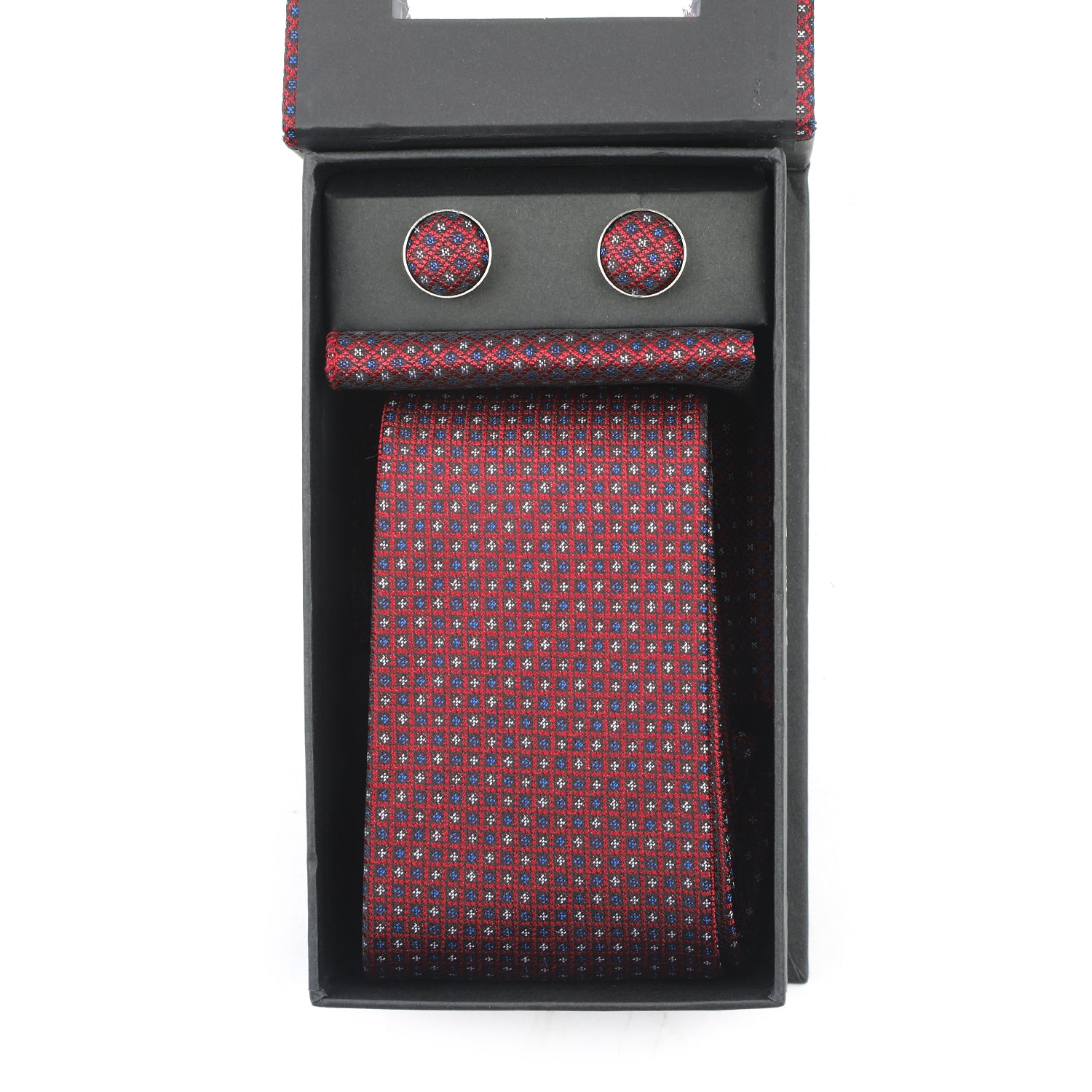 Men's Neck Tie Box - Maroon & Blue, Men's Tie, Chase Value, Chase Value