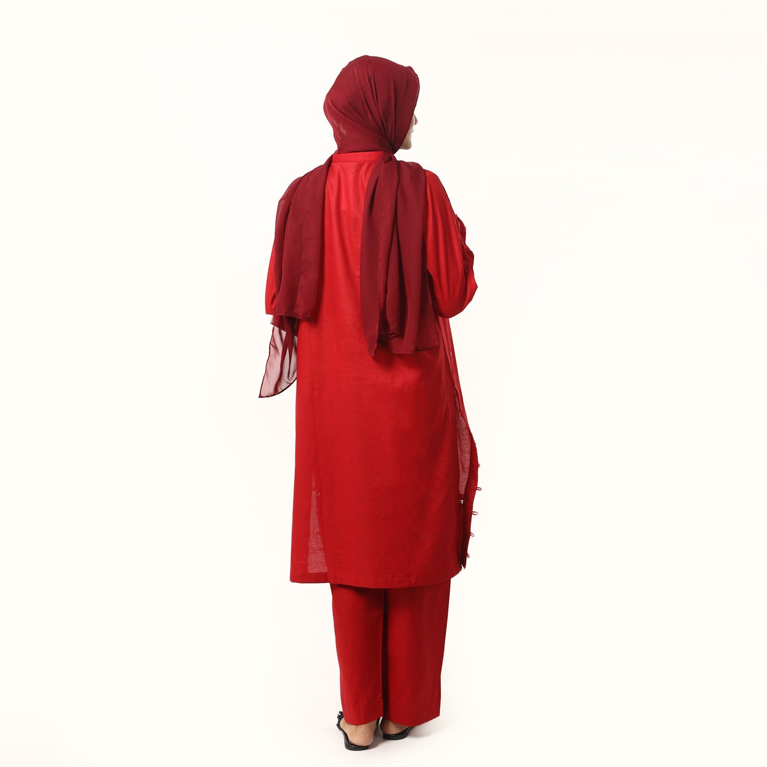 Women's Fancy 2Pcs Suit - Red, Women Shalwar Suits, Chase Value, Chase Value