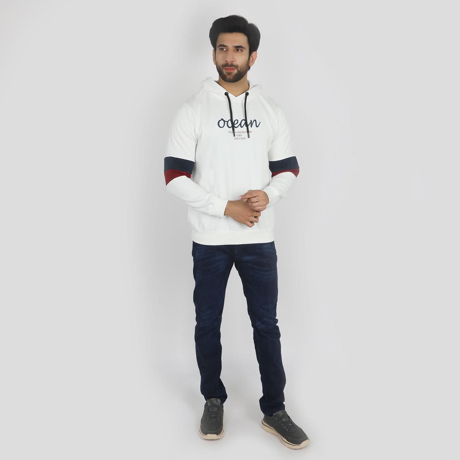 Eminent Men's Full Sleeves Hoodie - White, Men's Sweater & Sweat Shirts, Eminent, Chase Value