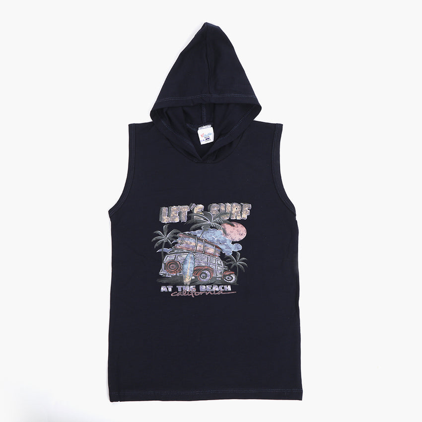 Boys Hoodie Sando T-Shirt - Navy Blue, Boys Sando, Chase Value, Chase Value