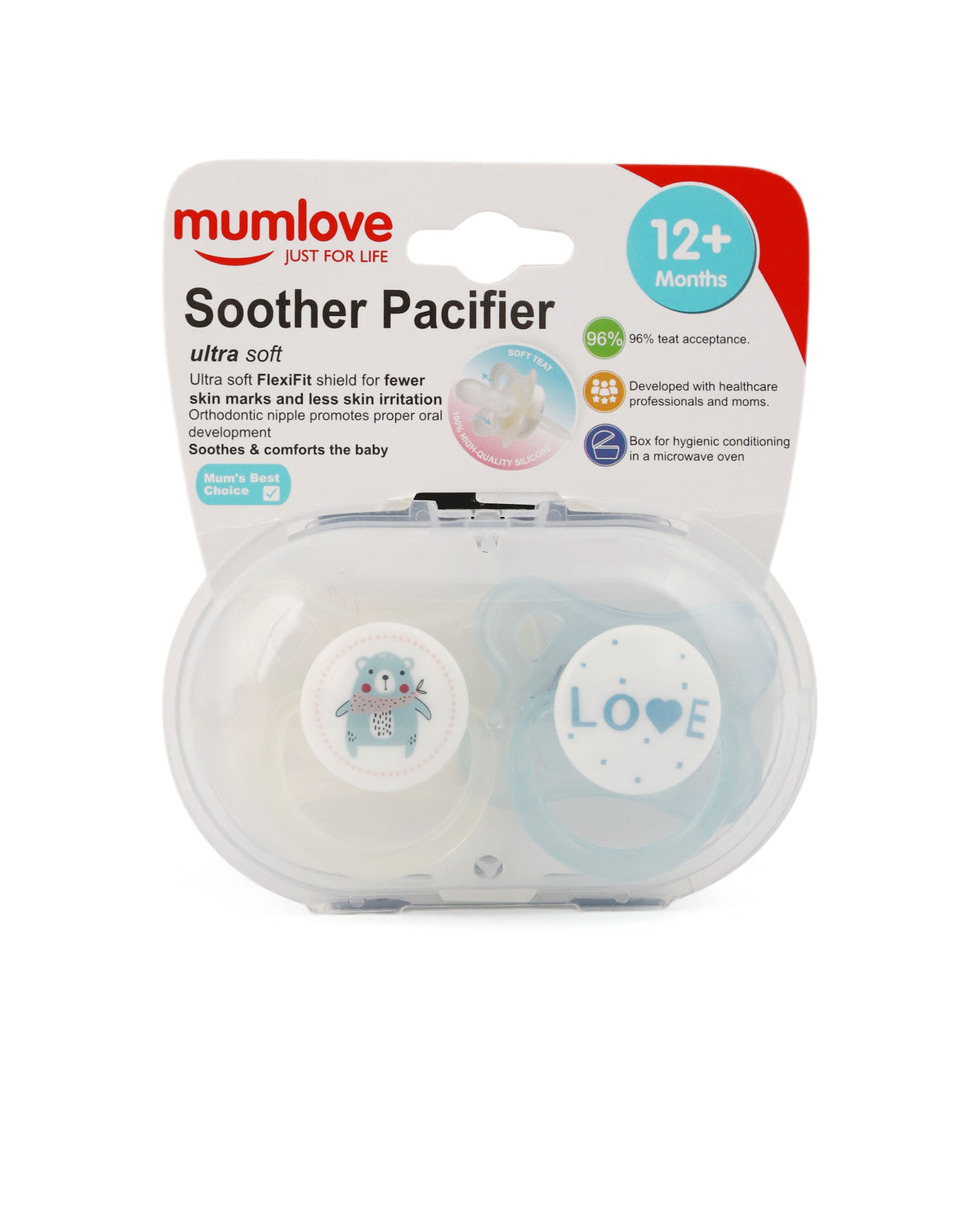 Mum Love Orthodontic Soother Pacifier (Pack of 2) (L)