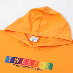 Boys Hooded T-Shirt - Orange, Boys T-Shirts, Chase Value, Chase Value