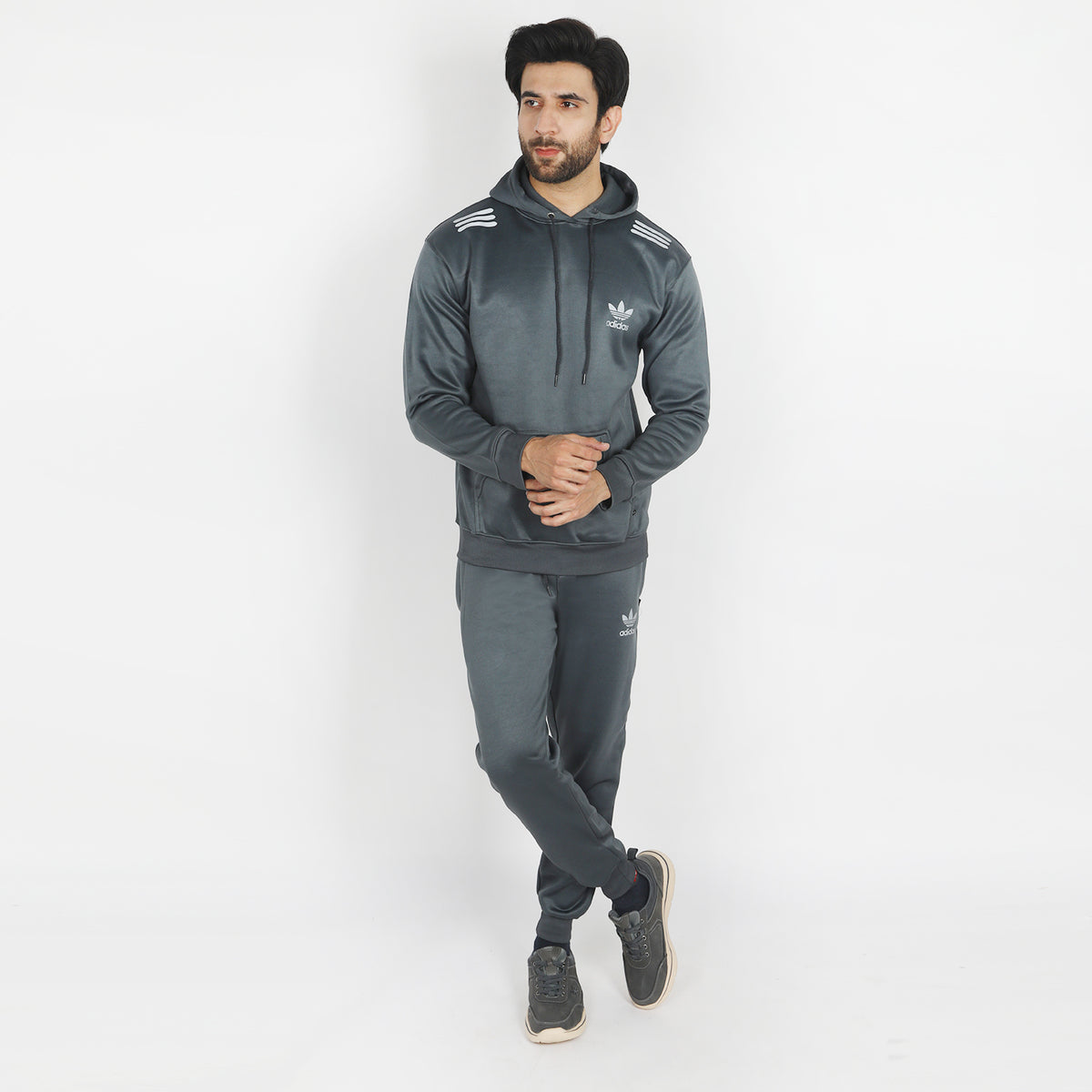 Men's Full Sleeves Track Suit - Dark Grey, Men's Track Suits, Chase Value, Chase Value