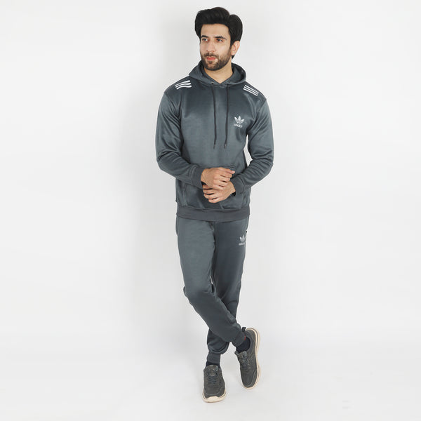 Men's Full Sleeves Track Suit - Dark Grey