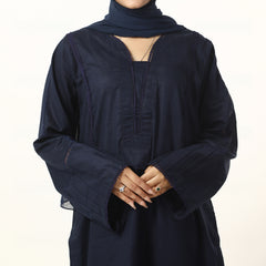 Women's Fancy 2Pcs Suit - Navy Blue