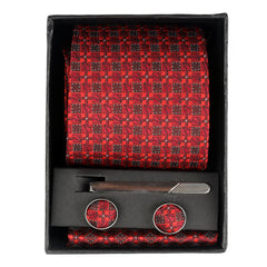 Men's Neck Tie Box With Pin - Red