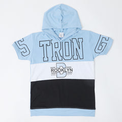 Boys Hooded T-Shirt - Sky Blue, Boys T-Shirts, Chase Value, Chase Value
