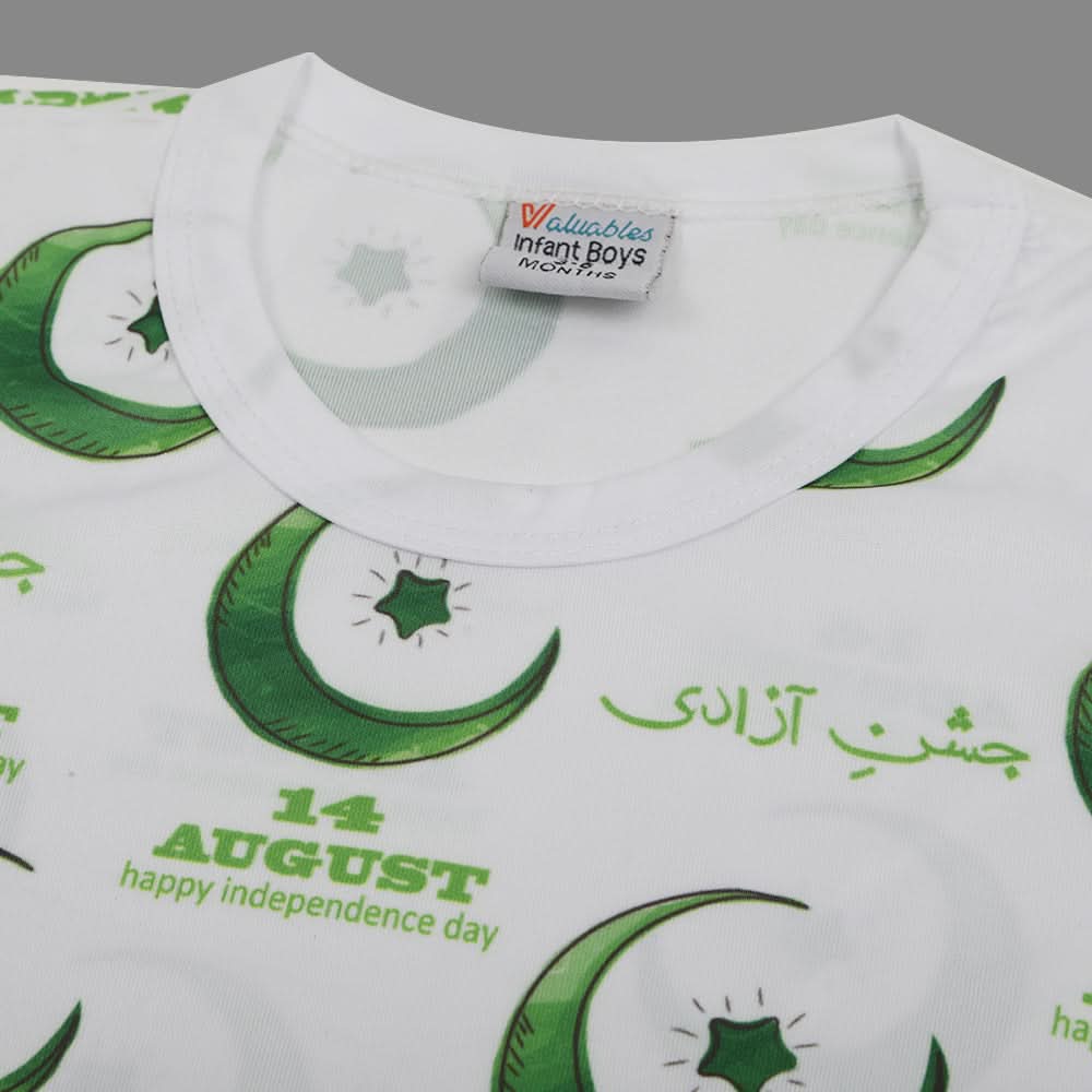 Valuables Newborn Boys Independence Day T-Shirt - White, Newborn Boys Shirts & T-Shirts, Chase Value, Chase Value