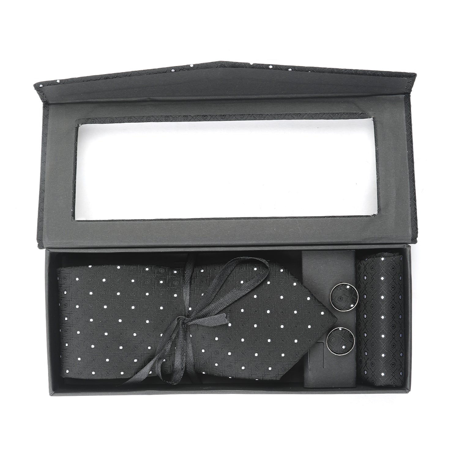 Men's Neck Tie Box - Black & White, Men's Tie, Chase Value, Chase Value