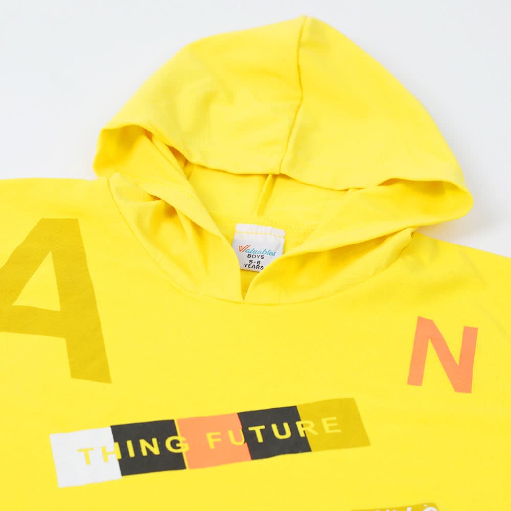Boys Hooded T-Shirt - Yellow, Boys T-Shirts, Chase Value, Chase Value