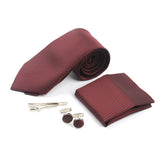 Men's Neck Tie Box With Pin - Maroon, Men's Tie, Chase Value, Chase Value