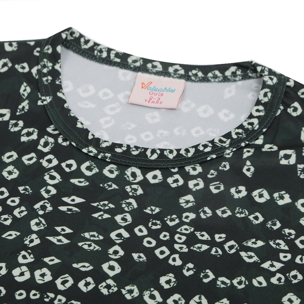 Valuable Girls Independence Day Half Sleeves T-Shirt - Green, Girls T-Shirts, Chase Value, Chase Value