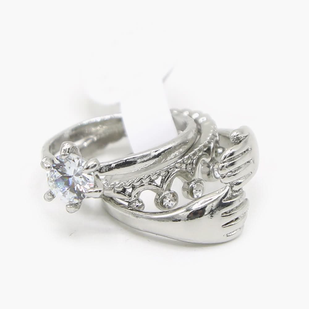 Women's Ring Pack of 3 - Silver, Women Finger Rings, Chase Value, Chase Value