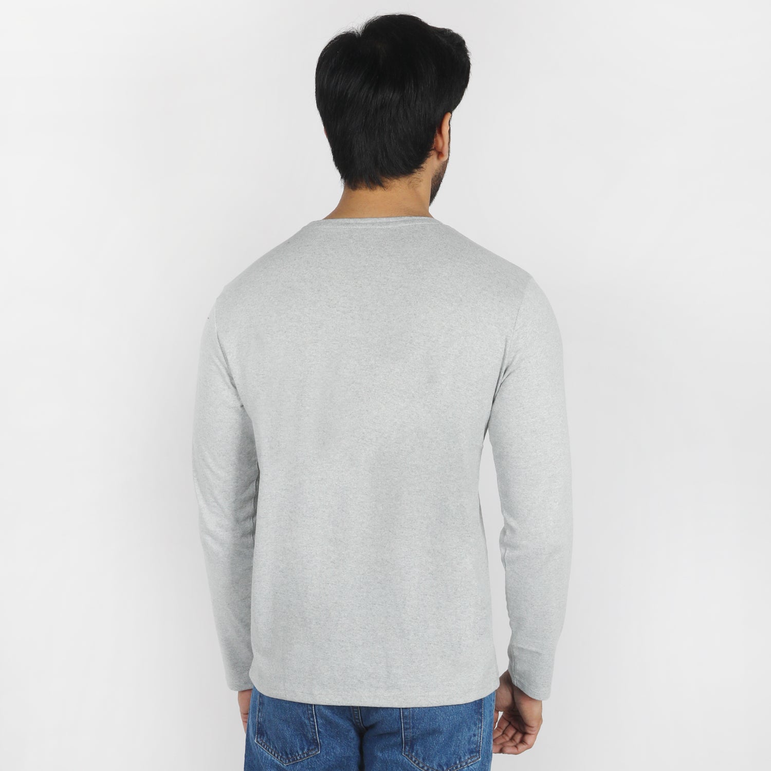Valuable Men's Full Sleeves T-Shirt - Grey, Men's T-Shirts & Polos, Chase Value, Chase Value
