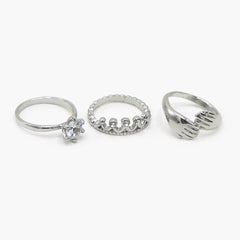Women's Ring Pack of 3 - Silver
