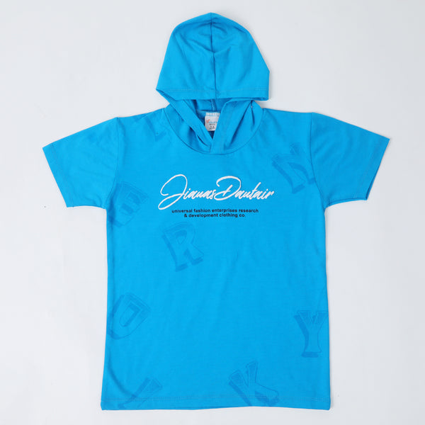 Boys Hooded T-Shirt - Blue, Boys T-Shirts, Chase Value, Chase Value