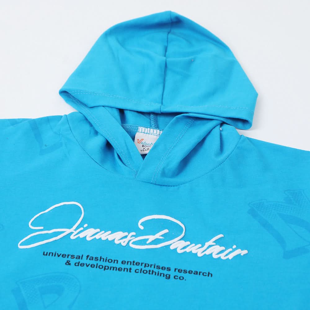 Boys Hooded T-Shirt - Blue, Boys T-Shirts, Chase Value, Chase Value