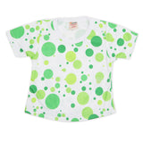 Valuables Newborn Girls Independence Day T-Shirt - White & Green, Newborn Girls T-Shirts, Chase Value, Chase Value