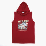 Boys Hoodie Sando T-Shirt - Maroon, Boys Sando, Chase Value, Chase Value