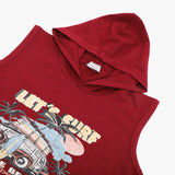 Boys Hoodie Sando T-Shirt - Maroon, Boys Sando, Chase Value, Chase Value