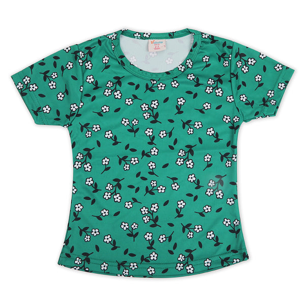 Valuable Girls Independence Day Half Sleeves T-Shirt - Green