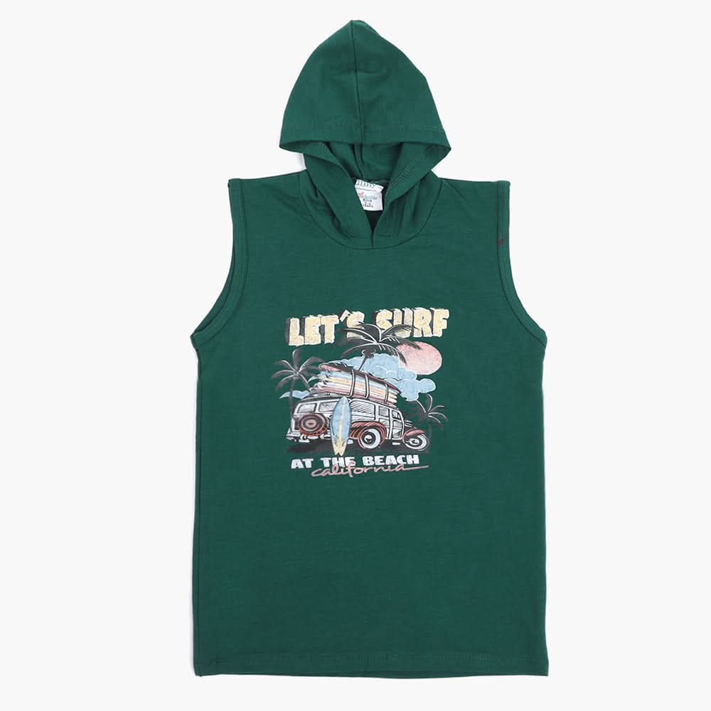 Boys Hooded Sando T-Shirt - Green, Boys Sando, Chase Value, Chase Value