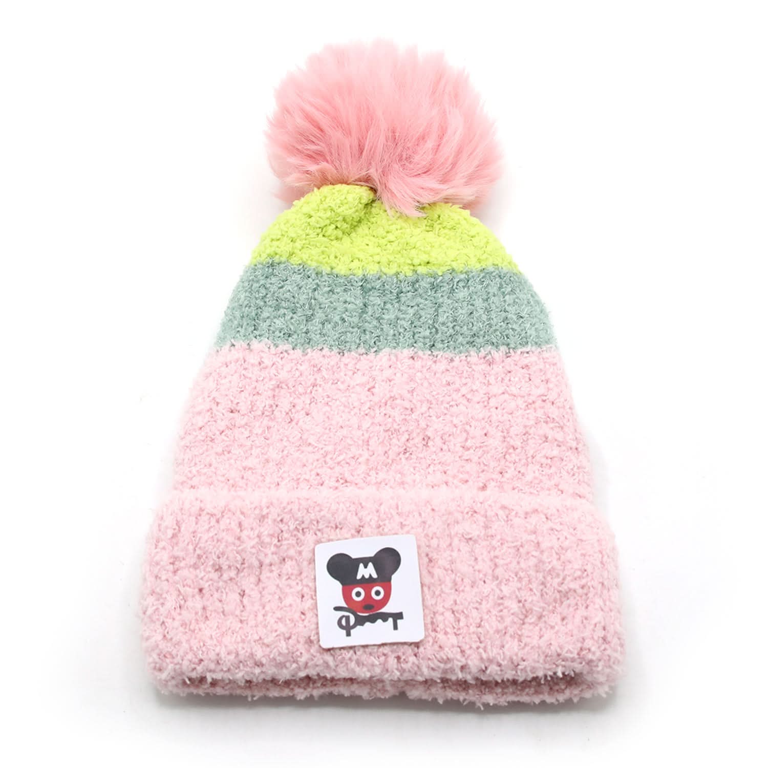 Kids Woollen Cap - Pink, Boys Caps & Gloves, Chase Value, Chase Value