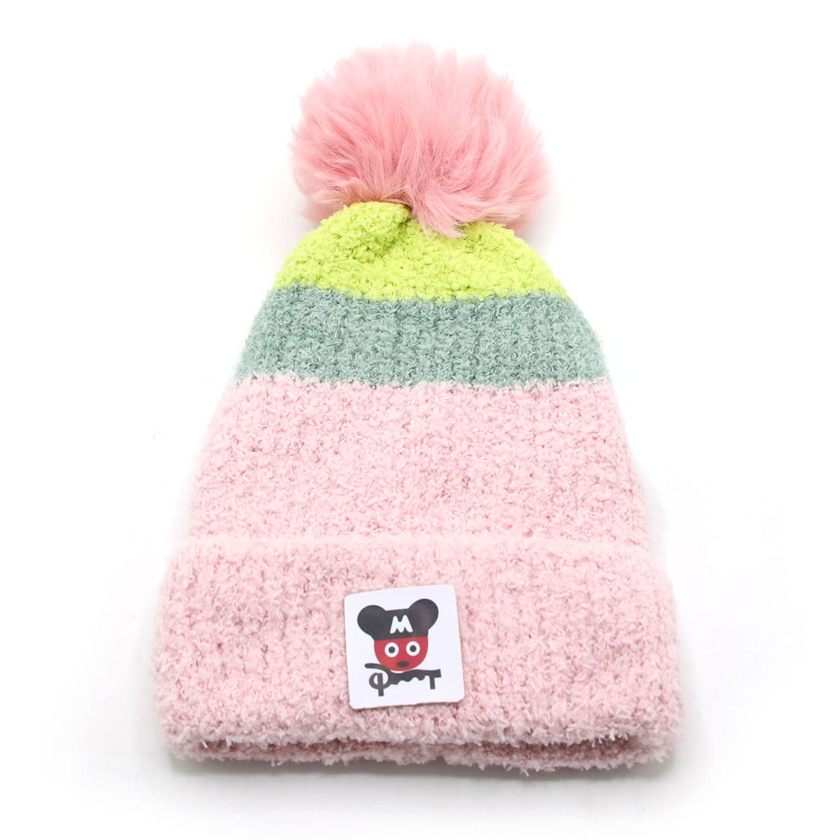 Kids Woollen Cap - Pink, Boys Caps & Gloves, Chase Value, Chase Value