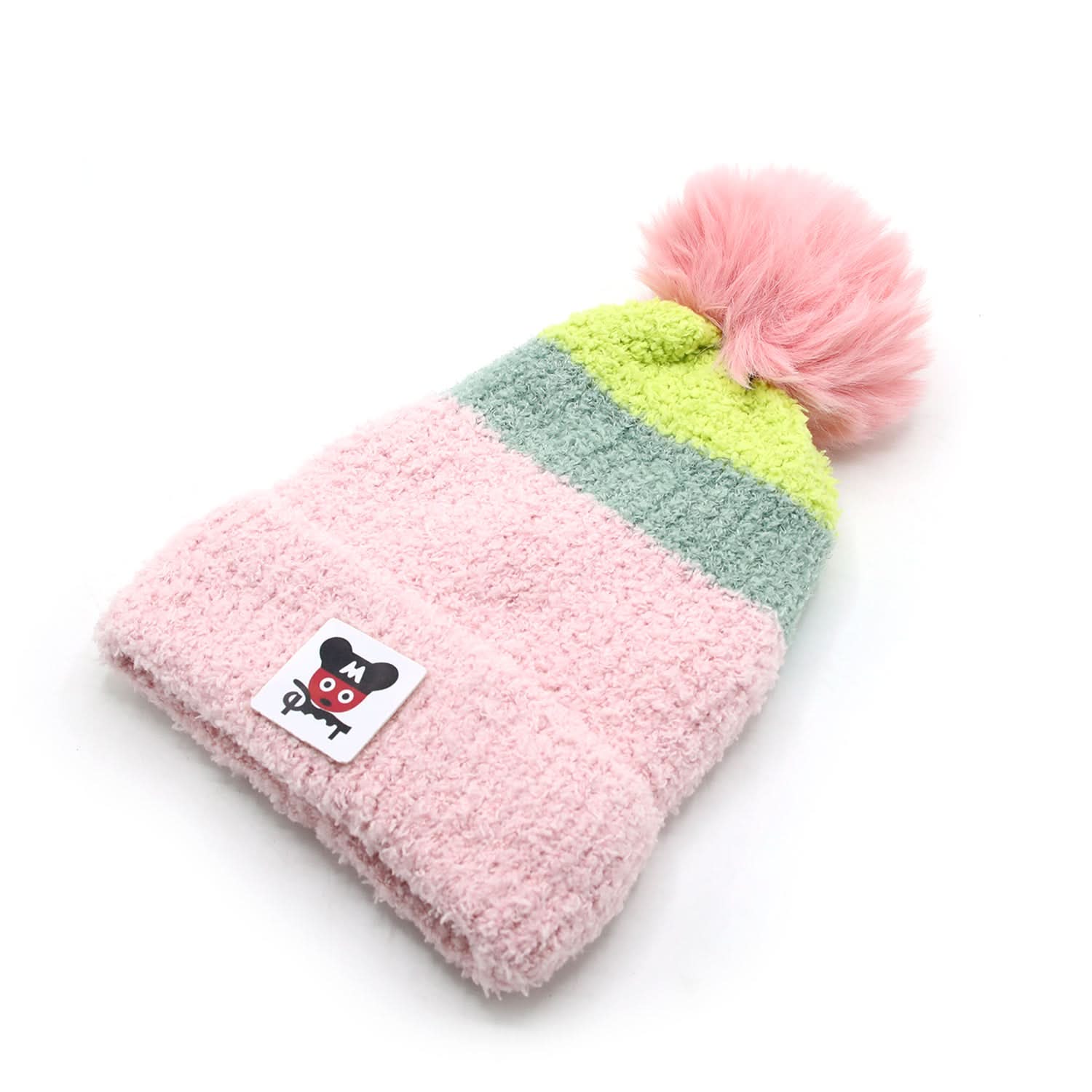 Kids Woollen Cap - Pink, Boys Caps & Gloves, Chase Value, Chase Value