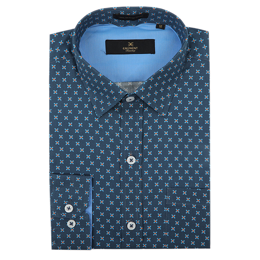 Eminent Men's Printed Shirt - Teal, Men's Shirts, Eminent, Chase Value