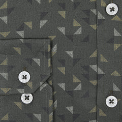 Eminent Men's Printed Shirt - Olive Green