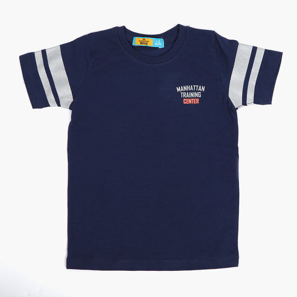 Eminent Boys Half Sleeves T-Shirt - Mid Blue, Boys T-Shirts, Eminent, Chase Value