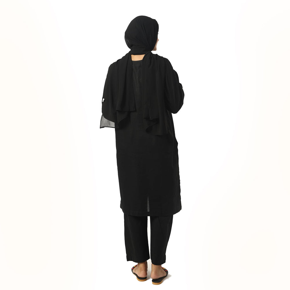 Women's Fancy 2Pcs Suit - Black, Women Shalwar Suits, Chase Value, Chase Value
