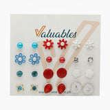 Girls Top Card Pack of 12 - Multi Color, Girls Earrings & Tops, Chase Value, Chase Value