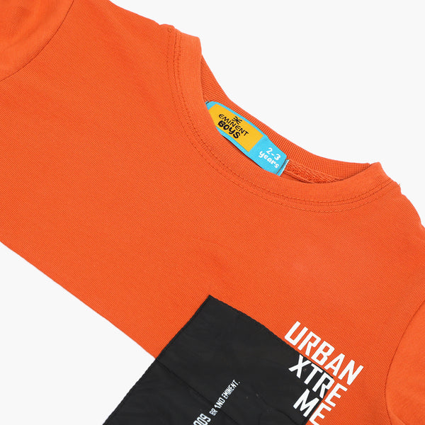 Eminent Boys Half Sleeves T-Shirt - Orange