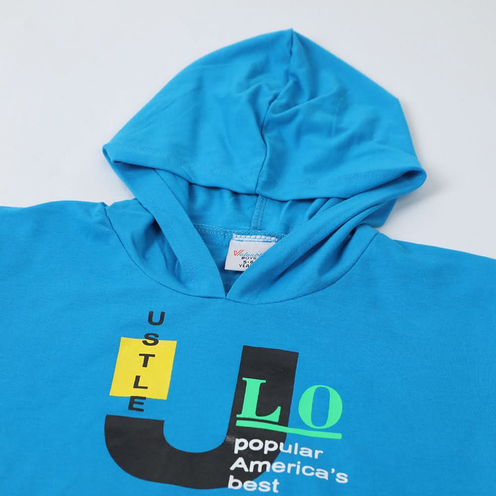 Boys Hooded T-Shirt - Blue, Boys T-Shirts, Chase Value, Chase Value
