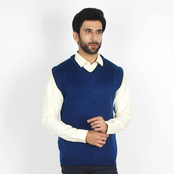 Men's Sleevesless Sweater - Royal