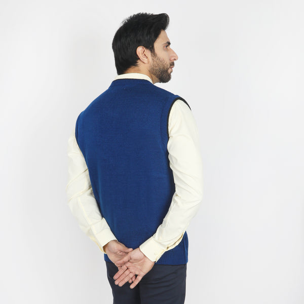 Men's Sleevesless Sweater - Royal