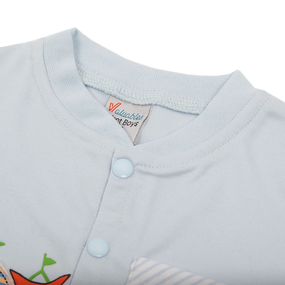Newborn Boys Full Sleeves 2pcs Suit - Blue, Newborn Boys Sets & Suits, Chase Value, Chase Value