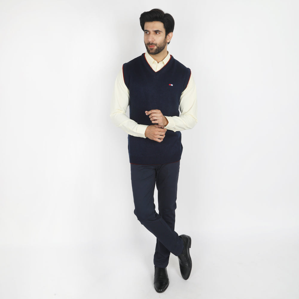 Men's Sleeveless Sweater - Navy Blue, Men's Sweater & Sweat Shirts, Chase Value, Chase Value